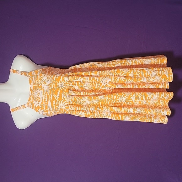 Zara Dresses & Skirts - Zara orange white tropical dress